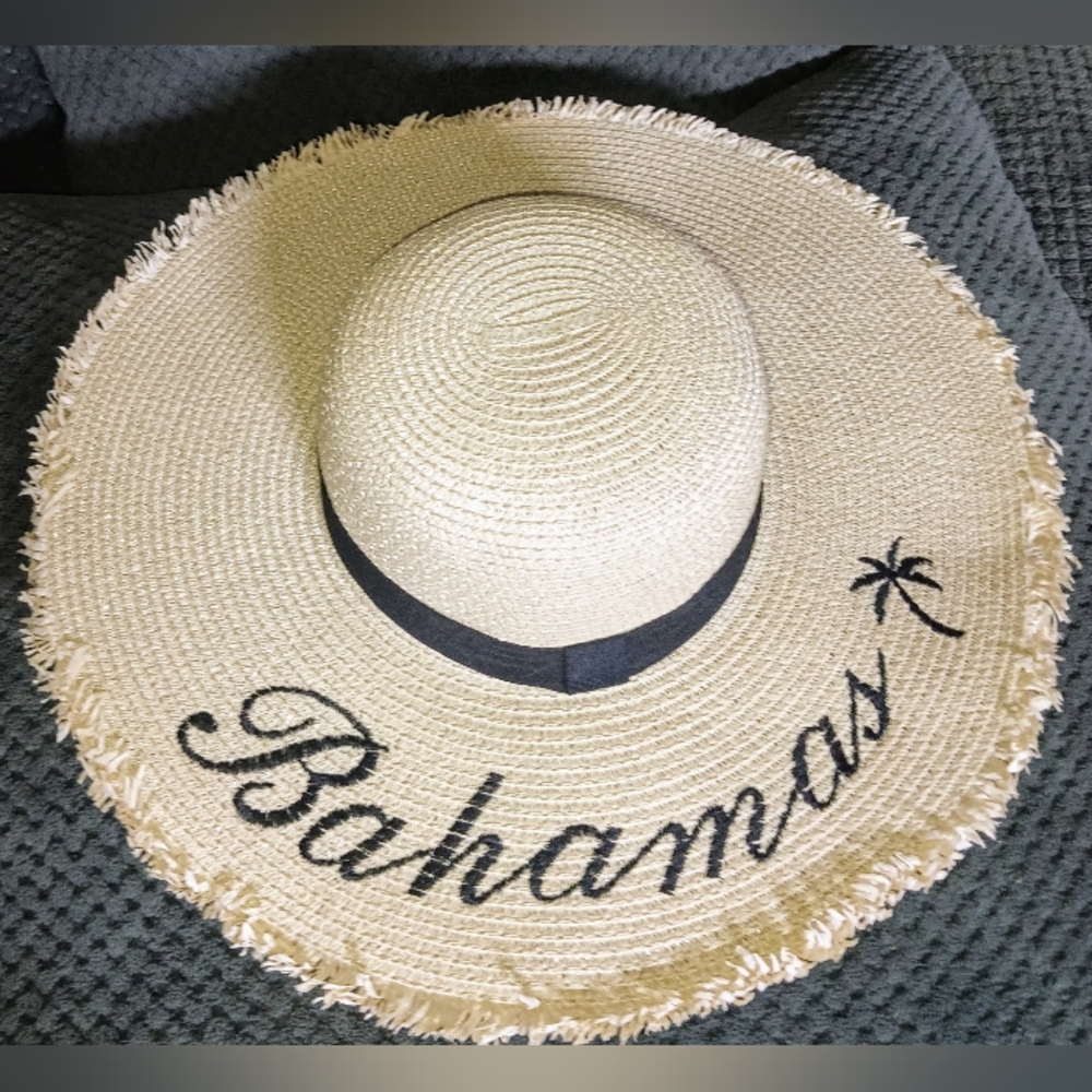 Summer straw hat Beach straw hat Straw Hats monogrammed Bahamas By Island Dreams